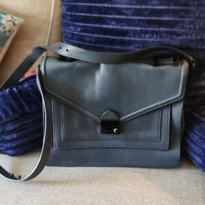 Loeffler Randall Navy Blue Leather Crossbody Bag